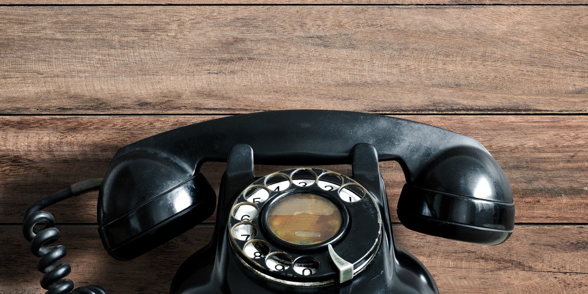 Old telephone.